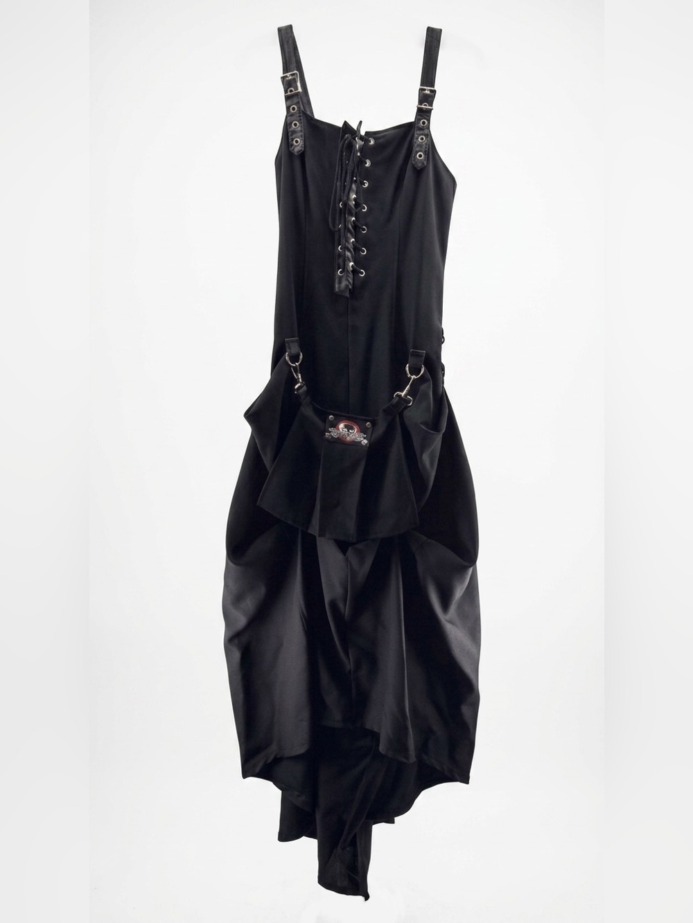 Lip Service Black Vintage Lace-Up Gothic Corset Ballgown Dress Size Medium